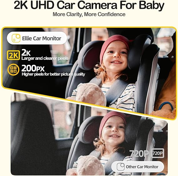 مانیتور خودروی کودک Ellie؛ مانیتور صندلی عقب با کیفیت 2K UHD