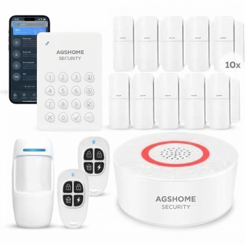 خرید سیستم امنیتی خانگی بیسیم AGSHOME مدل DP-W2 | amazonone