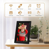 قاب عکس دیجیتال وایفای Vicloon با صفحه نمایش ۱۰.۱ اینچی لمسی HD IPS، قابلیت چرخش خودکار و امکان نصب روی دیوار؛ دارای حافظه ۳۲ گیگابایتی و قابلیت اشتراکگذاری آسان عکس و ویدیو از طریق اپلیکیشن Frameo.