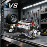 مجموعه موتور V8 Suplanet | کیت مکانیکی با نور و موتور (664 قطعه) | K96212