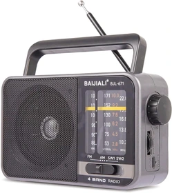 خرید رادیو ترانزیستوری AMFM BAIJIALI مدل BJL-671 | دریافت سیگنال واضح