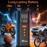 پمپ باد شارژی Toptrek مدل 150 PSI | کمپرسور باد پرتابل مخصوص خودرو و دوچرخه