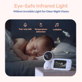 بیبی مانیتور هوشمند 1080P با صفحه نمایش 4 اینچی | چرخش 360 درجه و اتصال WiFi