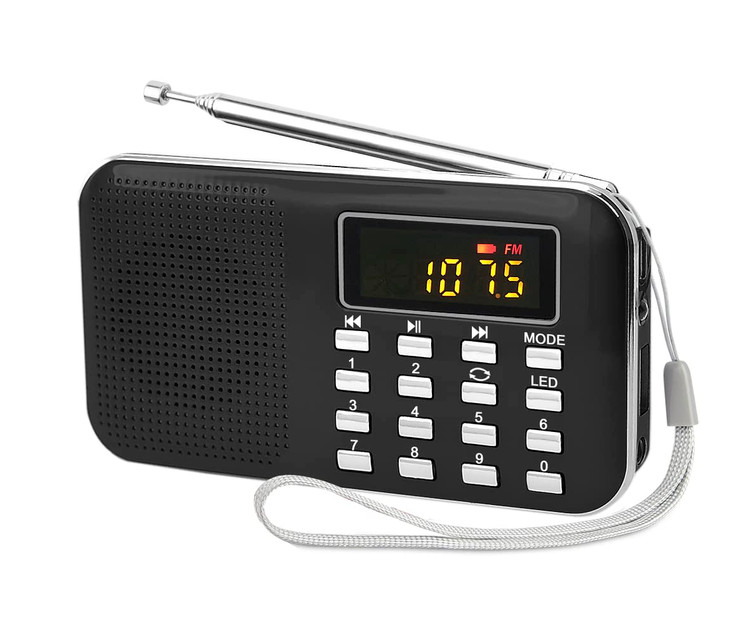 رادیو پرتابل شارژی مدل مینی؛ پخشکننده MP3، با قابلیت ضبط و باتری قدرتمند