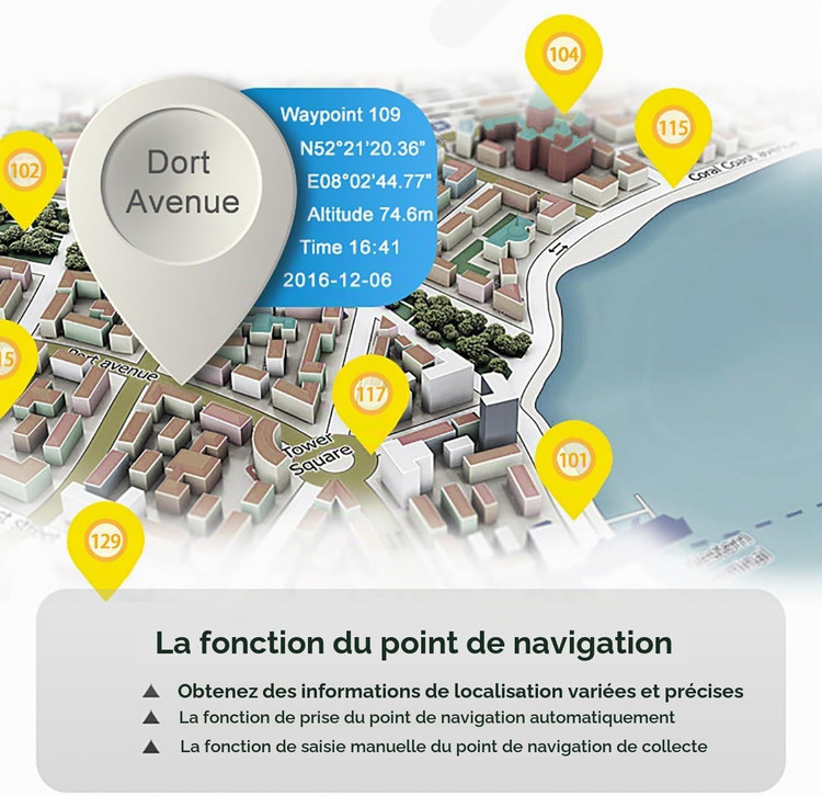 خرید دستگاه GNSS مدل S8 با قابلیت موقعیتیابی، مسیریابی لحظهای، اندازهگیری ارتفاع، ثبت مسیر و باتری قابل شارژ، مناسب استفاده میدانی.