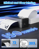 پرینتر حرارتی لیبل پستی ByteCintia – اتصال بیسیم بلوتوث و USB، چاپ سایز 4x6 (100x150 میلیمتر)، ایدهآل برای کسبوکارهای کوچک