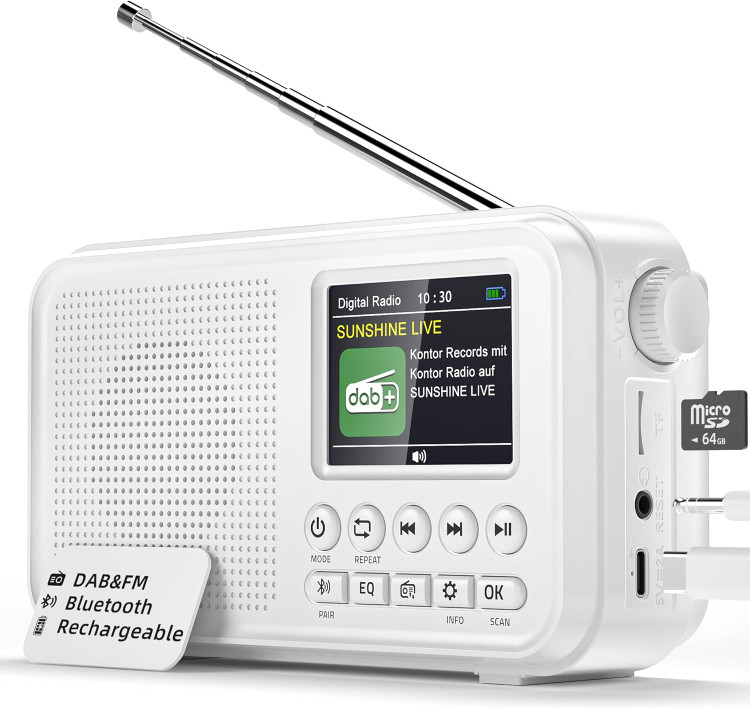 رادیو قابلحمل Rocam CR1031قابلیت اتصال بلوتوث و تایمر الارم خبر