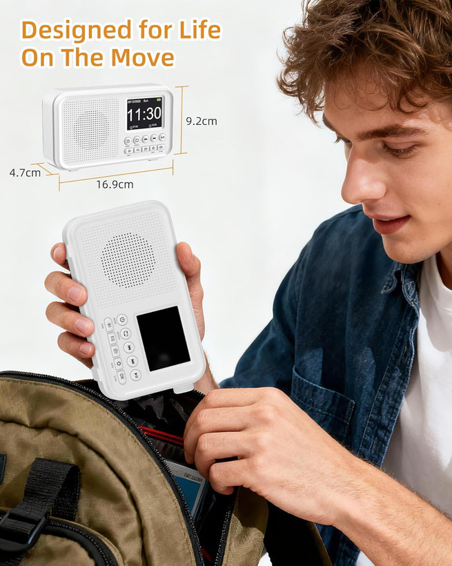 رادیو قابلحمل Rocam CR1031قابلیت اتصال بلوتوث و تایمر الارم خبر