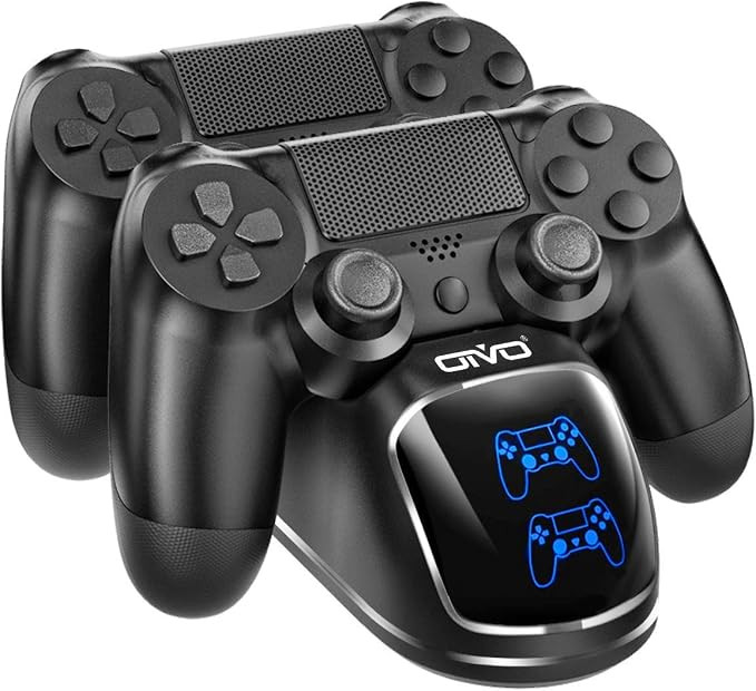 ایستگاه شارژ دسته PS4 برند OIVO - دارای تراشه ارتقایافته با قابلیت شارژ ۱.۸ ساعته